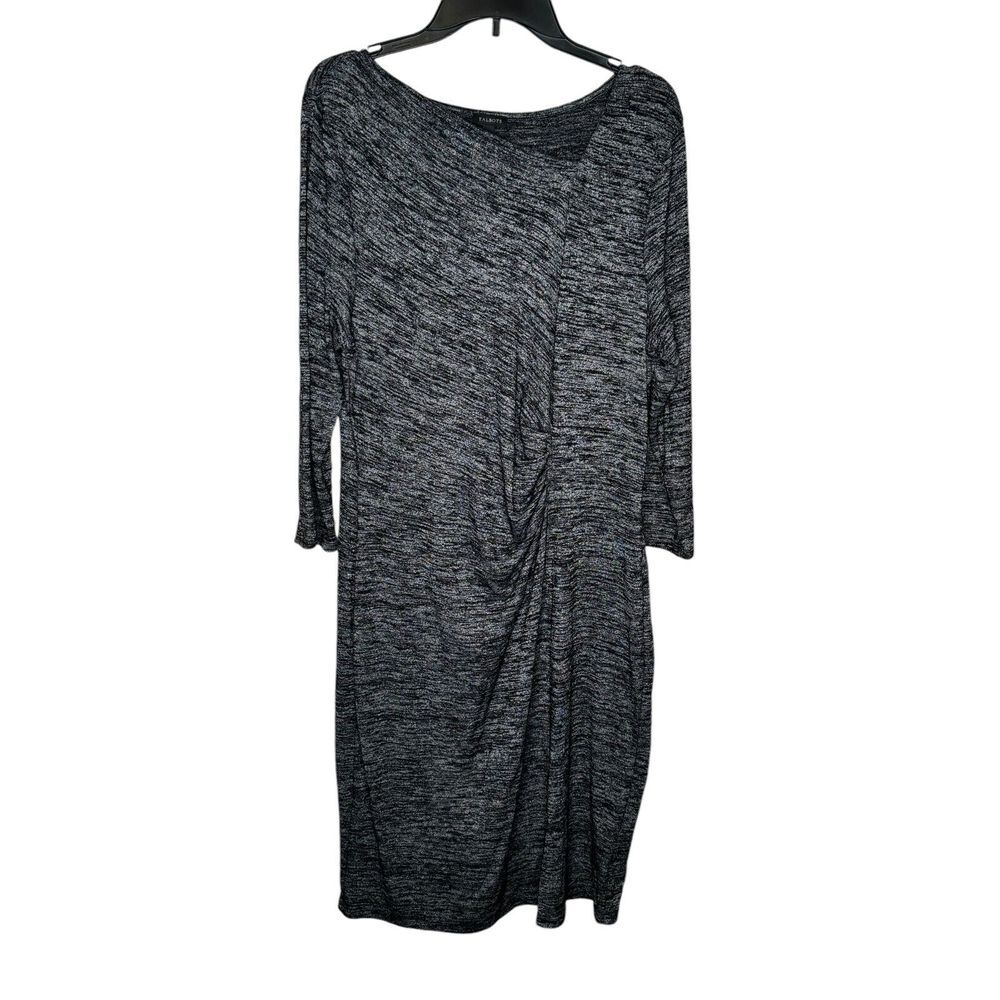 Talbots Women's Dress‎ Faux Wrap 3/4 Sleeve Knee Length Rayon Sweater Black XL